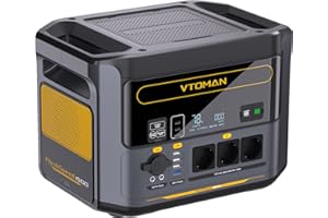 VTOMAN FlashSpeed 1500 Powerstation Portatile 1548Wh, Generatore Solare Alimentato a Batteria LiFePO4 con Uscita/Ingresso AC 230V/1500W, Porta USB da 100W,UPS per Esterni/Interni