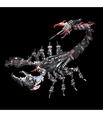 UpGLeuch Kleurrijke 3D Schorpioen Metalen Puzzels Voor Volwassenen, Modelbouwset, Doe-Het-Zelf Bouwspeelgoed, 3D Vos, Modelbouwpakketten Met Gereedschap, Desktopspeelgoed, Cadeaus