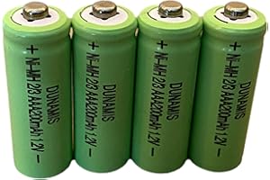 SOLARCELL 4 Stück Dunamis Wiederaufladbare 2/3AAA Solarlicht-Akkus, 1,2 V, NiMH, 2/3 AAA, 200 mAh, geeignet für Outdoor-Garten-Solarleuchten, 4 Stück … **Nicht gewöhnliche AAA-Größe**