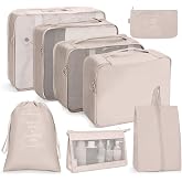 OSDUE Organizers for Suitcases, 8 in 1 Set of Luggage Organizer, Waterproof Organizer Suitcase Packing Bags for Travel Shoes