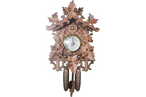 Eurobuy Orologio a cucù vintage in legno orologio da parete decorazione da parete per soggiorno, ufficio, bar, ristorante e così via