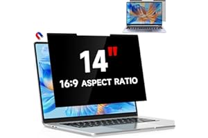 LUSA DESIGN Magnétique Filtre de Confidentialité pour 14 pouces 16:9, Filtre Ecran confidentialité anti-espion amovible, protection d'écran antireflet de confidentialité pour Lenovo HP Dell Acer Samsung Asus