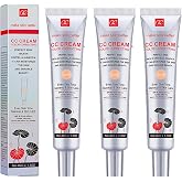 Color Correcting Changing CC Cream,Light Coverage Makeup Base,Uniform Skin Tone,Cc Cream With Asian Centella,Brightness Power