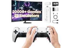 AMANKA Console di gioco retrò 2025,console per videogiochi HDMI 4K ,oltre 20.000 Giochi e 23 Emulatori,plug and play con 2 Controller Wireless per Ragazzi, Famiglie e Adulti