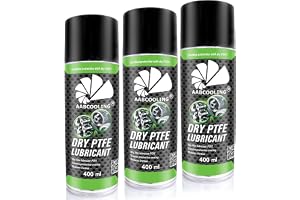 AABCOOLING Torr PTFE-spray 3 x 400 ml – Universellt PTFE-torrt smörjmedel för lager, gångjärn, styrningar, precisionsmekanism