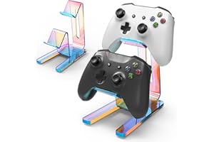 NiHome Iridescent Acrylic Game Controller Stand for Xbox PS Switch Controllers, Durable Acrylic Construction Secure Controller Display, Versatile Holder for Gamers’ Rooms Desks and Living Spaces