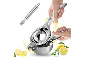 SWETFELA Presse Agrumes,Presse Agrumes Manuel mit coupe-zeste, Presse Citron Levier, XXl Lemon Squeezer, Anti-Caustique, Presse Agrume Manuel en Acier Inoxydable, Presse Orange Manuel pour Cuisine,Bar