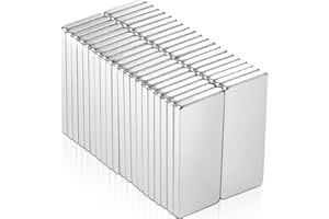 MAGXCENE 40pezzi Magneti al Neodimio Magnete Rettangolare 20x8x1.5mm, Calamite Potenti Magneti a Barra,Calamite Piccole per Frigoriferi Cucina Lavagna Magnetica Uffici Esperimenti Scientifici