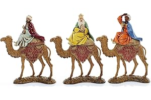 ‎MORANDUZZO Moranduzzo DREI Heilige Könige auf Kamel für Krippe 10 cm Maßstab 1:20 - Unzerstörbare Krippenfiguren - Stil 700', Handbemalt, Offizielles Produkt, Hergestellt in Italien, Bildhauer M. Landi