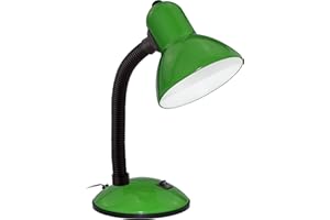 CristalRecord - Flexo escritorio Verde LED Parga con Driver Incluido, Cuerpo Flexible, 6W, Luz Blanca 4000K