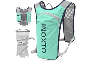 INOXTO Running Hydration Vest Backpack,Lightweight Insulated Pack with 1.5L Water Bladder Bag Daypack for Hiking Trail Running Cycling Race Marathon for Women Men