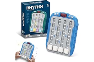 POPOYU Electronic Music Rhythm Game Machine Handheld,Upgraded Rhythm Master Game Console Quick Press Push Game,Pop It Game Sensory Fidget Toys for Kids Age 4 5 6 7 8 9 Gifts,Christmas Stocking Fillers