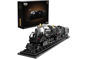 Nifeliz Treno a vapore retrò Big Boy Set di blocchi da costruzione, locomotive a vapore con binari, giocattolo da costruzione, treno a vapore, regalo per adulti (1818 pezzi)