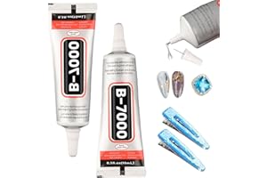 B7000 Glue, 2PCS 10ML Super Glue Transparent Paste Adhesive MOHEGIA Multi-Function Repair Glues Suitable for Phone Jewelry Glass Wood Metal Fabric