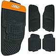 ZENO Universal Rubber Car Mats - 4 Piece (Front + Rear) | Non-Slip Car Floor Mat | Heavy Duty Car Floor Mat for Cars SUV Truck and Vans | Water Proof & Easy To Clean