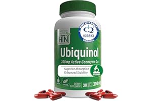 HEALTH THRU NUTRITION Ubiquinol 300mg 30 Softgels EAF CoQ10 (Enhanced Absorption Formula Coenzyme Q10 as Kaneka Ubiquinol)