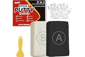 VIVIDYE Mastic Epoxy Noir, 280g Colle Epoxy Plastiqu, Pate Epoxy Multifonction pour Sculpture, Modélisation, Création, Mastic époxy Plomberie pour Coller le Plastique, Métal, Céramique, Bois, Imperméable