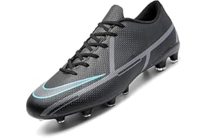 VTASQ Chaussures de Football Homme High Top Professionnel Athlétisme Entrainement Adolescents Garçon Spike Antidérapant Chaussures de Sport Crampons Professionnel Unisexes