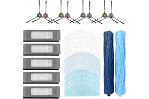 BLUTENET Panno Spazzola Filtro Pezzi di Ricambio Accessori Set per Robot Aspirapolvere Ecovacs Deebot OZMO T9 AIVI T9 AIVI+ (28 Pezzi)