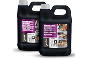 JOVIRA PINTURAS Resina epossidica trasparente | Per artigianato, opere d'arte, legno, tavoli creativi in legno, gioielli artistici, artigianato creativo, fai da te. (3 Kilos (Paquete de 1))
