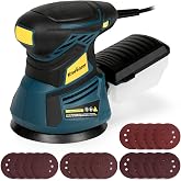 Enventor Sander Wood, 350W, 6 Speed, 125 mm, 20 Sandpaper, 13000 RPM | 6,000-13,000 RPM, Integrated Dust Collection, 20 Sands