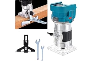 ANUPTTA Cordless Electric Hand Palm Router Tool Compatible with Makita 18V Battery, Brushless Router Trimmer, 18000RPM Power Wood Router Table Tool, Profession Router Trimmer with 1/4" Router Bits(Body only)