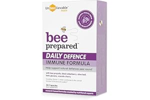 Unbeelievable Health Bee Prepared Daily Defence Immune System Formula - Created by Nutritional Experts - Contains Bee Propolis, Elderberry and More – Immunity Support Supplement