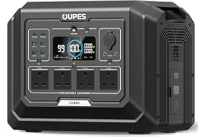 OUPES Mega 1 Portable Power Station, 1024Wh LiFePO4 Battery w/ 4 2000W AC Outlets, Fast Charge 0-80% in 36 Min, Expandable to 5kWh, UPS, Solar Generator for Home Backup, Camping (Solar Panel Optional)