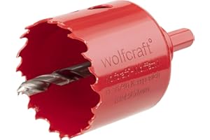 wolfcraft Sega a tazza BIM I 5471000 I Per materiali per costruzioni a secco, legno, plastica e metalli, profondità di taglio 40 mm