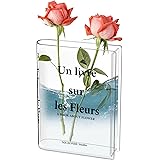 Florero de Libro,Florero Decorativo Moderno,florero de acrílico,Mesa Floreros para Decoración Jarrones Decorativos para La De