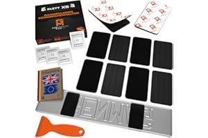 GENMAG® Number Plate Holder [Extra Strong & Universal] Frameless License Plate Holder for Cars | Invisible Car Registration Plate Frames | Weatherproof Adhesive | Removable License Plates