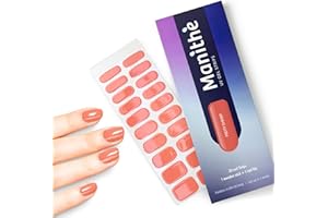 Manithè - Smalto rosa gamberetto (Pretty Shrimp) - Smalto Adesivo Gel UV - Pellicola per Unghie Autoadesiva - Manicure Semipermanente - Nail Wraps Gel UV - Kit 20 PCS