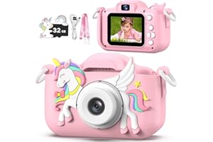 Kinderkamera, masterbee Digitalkamera Einhorn Spiel, Weihnachts/Geburtstagsgeschenk für Mädchen, Fotoapparat, 1080P HD Kinder Kamera, Geschenke/Spielzeug ab 3 4 5 6 7 8 9 10 11 12 Jahre