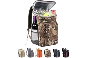 Bagtopia Camping Cooler Backpack 25 Cans, Leak Proof Insulated Thermal Bag, Beach Travel Picnic Lunch Backpack for Men Women