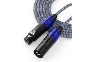 AILZPXX Cavo XLR Bilanciato Microfono 2M, Maschio a Femmina, Premium Cavo Cannon per Microfono, Scheda Audio, Alimentazione Phantom Altoparlante, Registratore Attrezzatura Banco di Missaggio