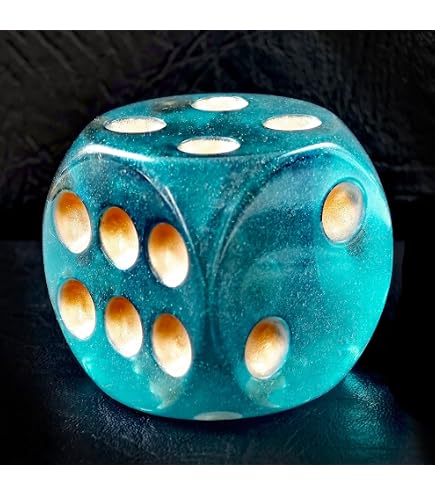 Lot De 5 Dés D6 Cube XL 20 Mm – Vert Foncé Transparent Pois Blancs – Fabrication Allemande – Acrylique