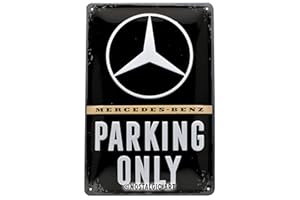 Nostalgic-Art Retro Blechschild, 20 x 30 cm, Mercedes-Benz – Parking Only – Geschenk-Idee für Mercedes-Benz Accessoires Fans, Original Lizenzprodukt (OLP), aus Metall, Vintage Design