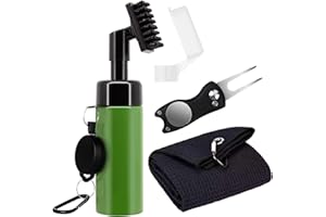 Winuoyang Golf Club Cleaner, Golf Cleaning Kit Golf Brush with Water Spray Bottle & Golf Divot Repair Tool & Microfiber Golf Towel Golf Accessories Golf Gifts For Men