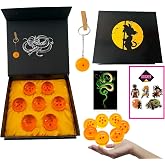 NEXPLORA Set of 7 Dragon Balls (1 to 7 Stars), 4.2 cm Spheres | Keychain, Stickers, Invocation Card, Ideal for Collectors or