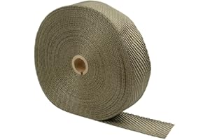 Design Engineering 010133 Envoltura térmica de escape de titanio con tecnología LR, rollo de 1 pulgada x 100 pies