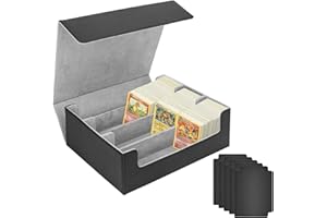 LALATOK Magnetic Scatola di Carte da Collezione, Deck Box con Capacità 1800+ Carte Senza Maniche, Box Porta Carte Lunga 29 x 24,5 x 10,5 cm, Scatola Porta Carte con 5 Divisori