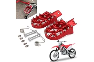 IUVWISN Dirt Bike Fußrasten Motorrad CNC Fußrasten Pedale für CRF XR 50 70 110 150cc Rieju MRT 50 Beta RR 50 Pit Bike Stomp Demon X WPB Orion M2R Lucky MX Thumpstar Piranha Coolsterand Tao KAYO (Rot)
