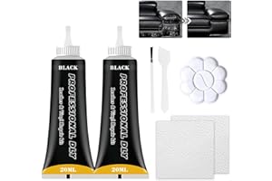 AAROVIBE Black Leather Repair Kit for Furniture, Leather Car Seat Repair Kit, Easily Restore Car Interior, Sofa, Jacket, Restore Any Material with Super Easy Instructions to Fix Scratches, Tears, Holes