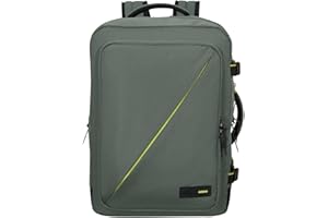 American Tourister Take2Cabin: mochila de viaje ampliable 17,3 pulgadas, 55 cm, 42,5/48,5 L, verde (bosque oscuro)