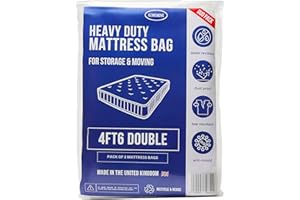 KEINEMOVE Double Size Mattress Bag - Moving and Storage - Plastic Mattress Cover for Moving and Storage - Mattress Protector - Storage Bags - Heavy Duty, Water Resistant,Dust Proof, Tear Resistant (2 Pack)