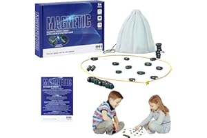 Wzone Magnetisches Schachspiel für Kinder Magnetic Chess Board Game, Magnetische Steine Spiel Tragbares Schachbrett-Party für Familie und Freunde