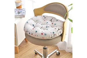 uyeoco Cojín Redondo para Silla de Exterior/Interior Asiento Redondo 35x35cm/40x40cm Cojín Universal para terraza jardín Comedor Cocina(Color:@7,Size:1pc(40x40cm)