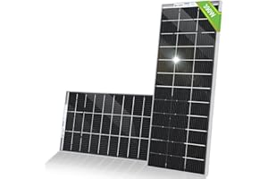 ECO-WORTHY Bifacciale 390 Watt Pannello Solare Monocristallino, 2 Pannello Fotovoltaico da 195 W 12V, Ideale per Caricare Batterie da 12 Volt, Per Camper, Giardino, Barche e Tetto Della Casa