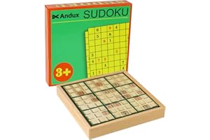 Andux Zone Sudoku Puzzle Board Game with Drawer Wooden Number SD-02 (Green)