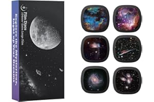 Disques Réalistes - Disques pour Ainael Meteor und Galaxy Projecteur, Diapositives 5k Ultra HD pour Planétarium Domestique, Jeu de 6 Disques sans Projecteur (Nebula 5)